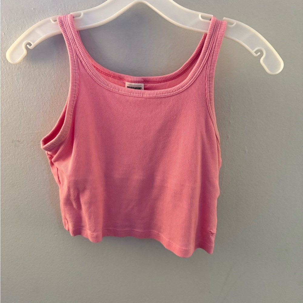 PINK Victorias Secret Ribbed cropped Tank Top